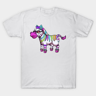 Cool Colorful Zebra T-Shirt